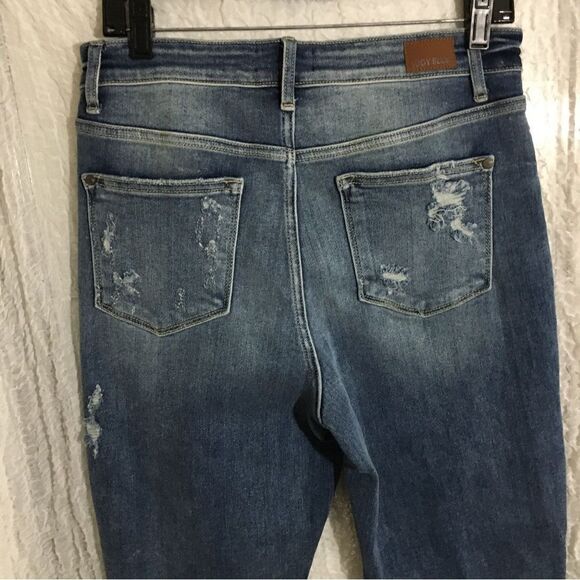 Judy Blue Distressed Straight Fit Jeans Size 9/29 - Picture 8 of 14